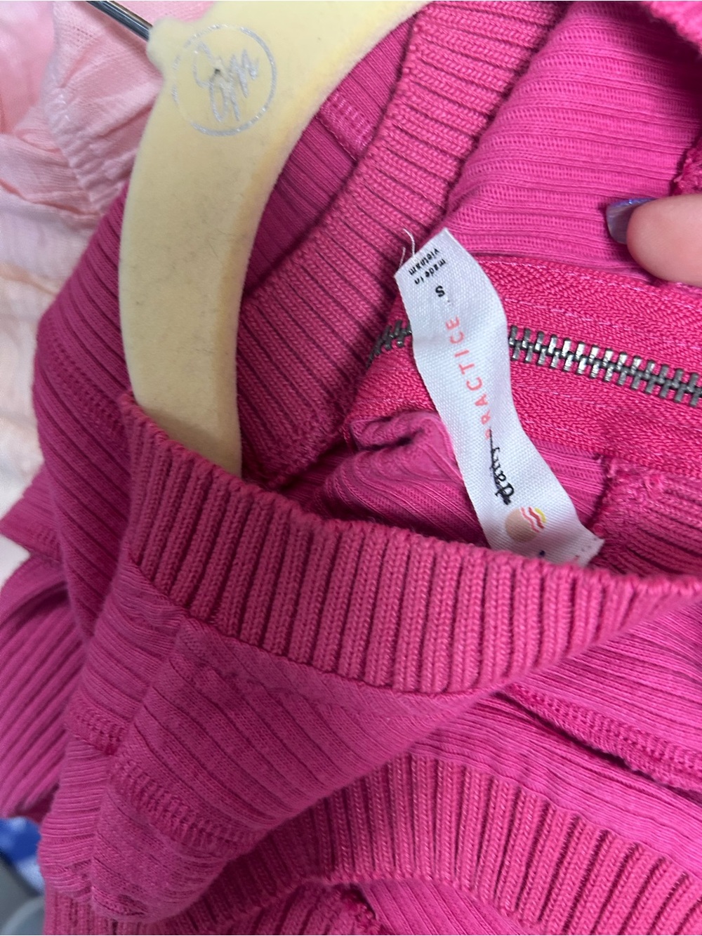 Nwot buzzer beater Sleeveless Ribbed Drop-Waist Mini Dress in Bright Pink - Picture 2 of 8